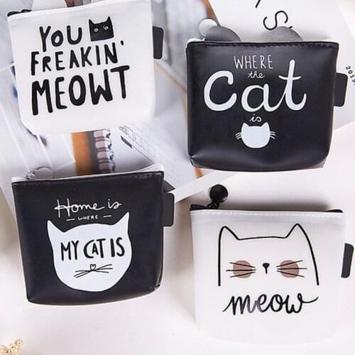 Animal Cat Coin Purses Holder For Women Mini Silica Gel Change Wallets Girls Kids Money Bag Coin Bag Children Zipper Small Pouch