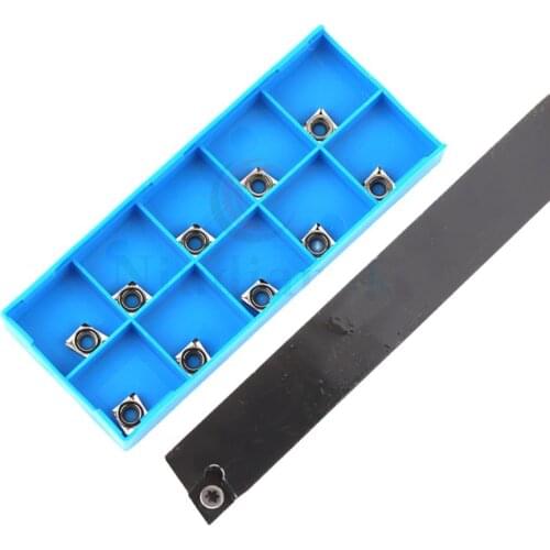 1pc SCACR0808 1010K06 External turning toolholder Entering angle 90° Hard and wear-resistant+10pcs CCMT CCGT CNC Carbide inserts