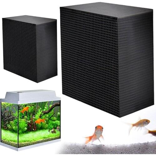 1Pcs Eco-Aquarium Purifier Cube Ultra Strong Filtration Absorption Honeycomb Activated Carbon Aquarium Water Fishbowl Supplies