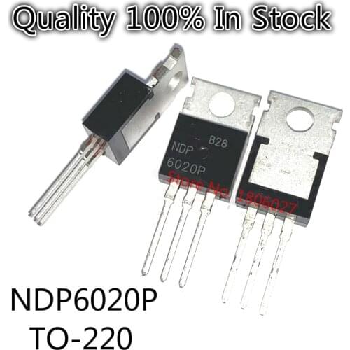 10pcs/lot NDP6020P MOSFET P-CH 20V 24A TO-220