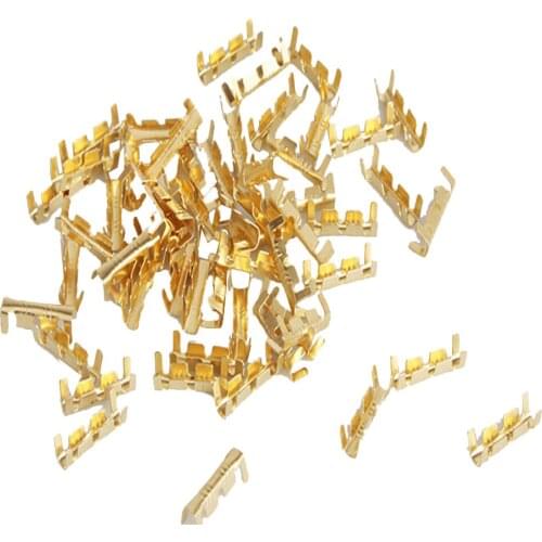 100pcs Connector Terminals U-shaped Docking Connector Line Pressing Button Quick Electrical Crimp Terminal Wire Connectors