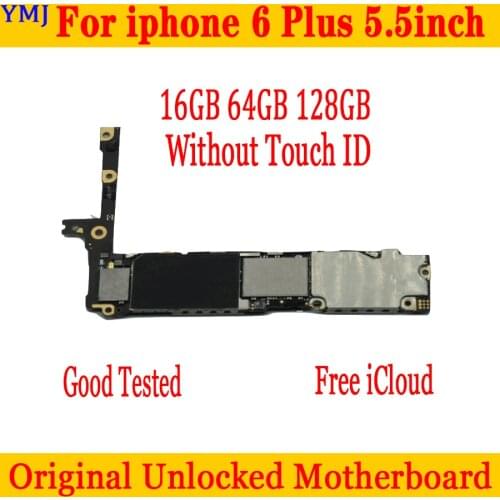 16gb/64gb/128g For iPhone 6 Plus 5.5inch 100% Original Motherboard Factory Unlocked Mainboard With/no Touch ID IOS system Plate