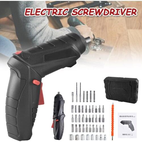 2021 Electric Screwdriver with Light Cordless Multi-function Power Drill USB Rechargeable Screwdriver Power Tools with Bits