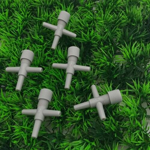 5pcs/lot 4mm Aquarium Air Control Valve 2/3 ways Aquarium Fish Tank Air Pump Connector Control Valve Air Pipe Tube For Aquarium