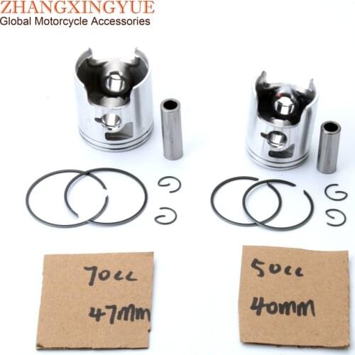 50cc 70cc Piston Kit for Derbi GPR Racing Senda R SM DRD X-Treme 50 40mm 47mm D50B0 2-Stroke Motorcycle
