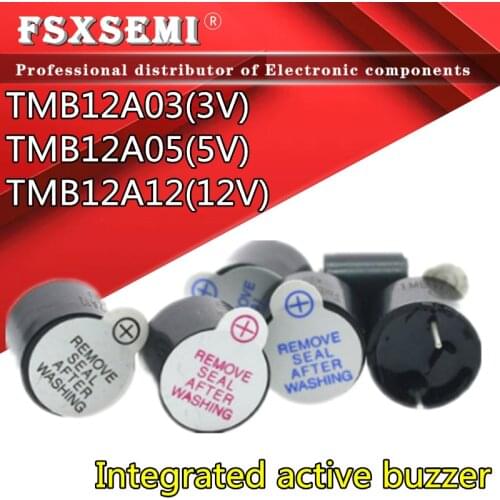 10pcs/lot 12095 Active buzzer 3V/5V/12V TMB12A03 TMB12A05 TMB12A12 Active Buzzer Magnetic Long Continous Beep Tone 12*9.5mm