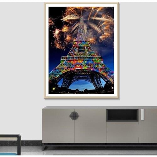 Full Drill 5D Diy Diamond Painting Paris Tower Diamond Embroidery Landscape Picture Of Rhinestone Mosaic Bead Work Home Decor