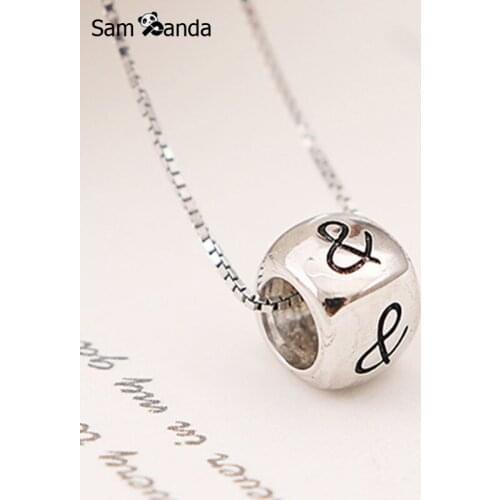 Authentic 100% 925 Sterling Silver Square Music Symbol Bead Charm Beads Fit Pandora Bracelets For Women DIY Gift Jewelry