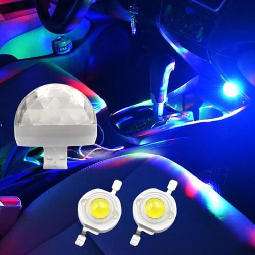 Bostar LED Car USB Atmosphere Light DJ RGB Mini Colorful Music Sound Lamp for USB-C Phone Surface Enjoy Football Match #281419
