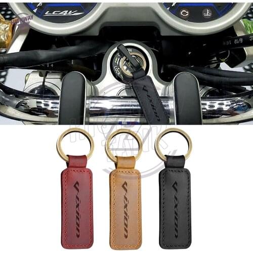 Motorcycle Cowhide Keychain Key Ring Case for Yamaha V-IXION 150 155 R