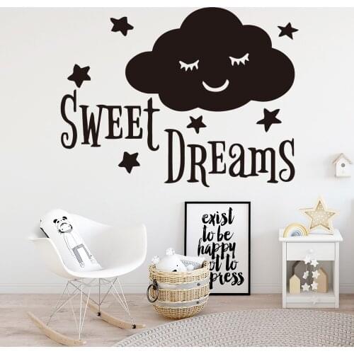 Diy Sweet Dream Clouds Self Adhesive Vinyl Waterproof Wall Art Decal For Childrens Room Home Party Decor Wallpaper