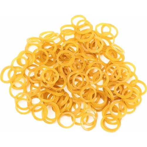 500g Yellow Quality Elastic Rubber Bands Sturdy Stretchable Packaging Band Loop O Rings 15mm*1.5mm*1.5mm For Home School Office