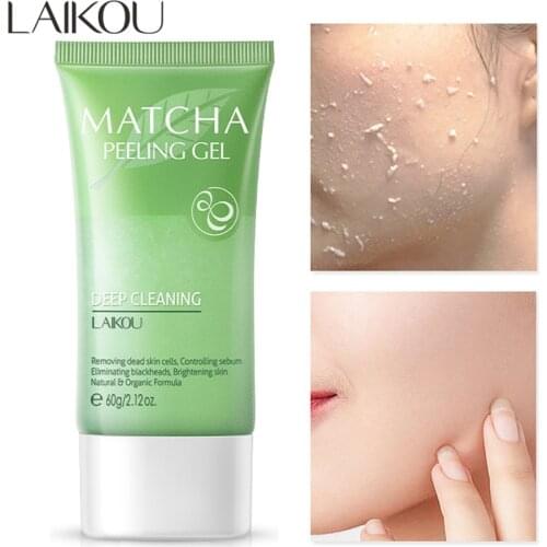 LAIKOU Matcha Exfoliating Peeling Gel Facial Scrub Moisturizing Whitening Nourishing Repair Scrubs Face Cream Beauty Skin Care