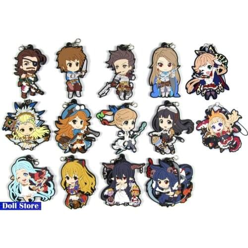 Granblue Fantasy Original Japanese anime figure rubber Silicone sweet smell mobile phone charms keychain strap D217