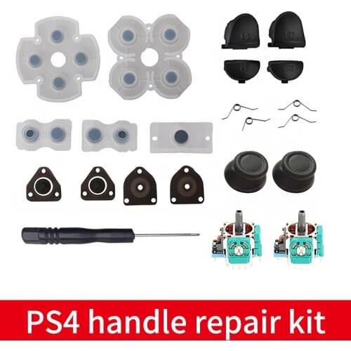 Game Accessories For Double Shock 4 PS4 Controller L1 R1 L2 R2 Trigger Button Analog Stick Conductive Rubber Button Repair Parts