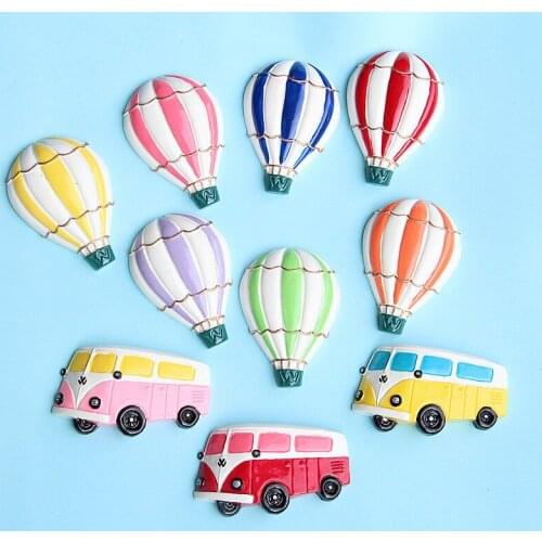 Cute Fridge Magnets Hot Air Balloon Refrigerator Magnetic Sticker Retro Bus Travel Souvenir Home Decoration Accessories