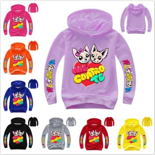 New Long Sleeves T Shirt Sweater Cartoon Me Contro Te Print Hoodies Kids Spring Autumn Outfit Children Sweatshirts Girls Top Tee