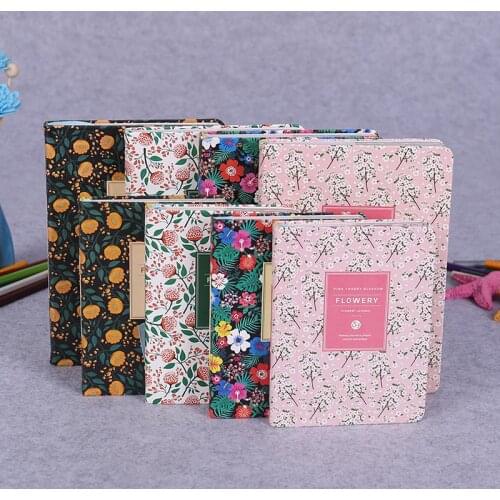 New Arrival Cute PU Leather Floral Flower Schedule Book Diary Weekly Planner Notebook School Office Supplies Kawaii Stationery