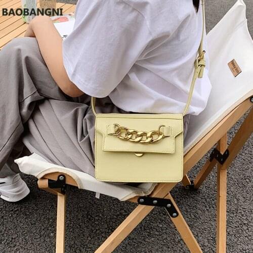 Solid Color Small PU Leather Flap Crossbody Bags for Women Summer Trendy Ladies Shoulder Handbags and Purses