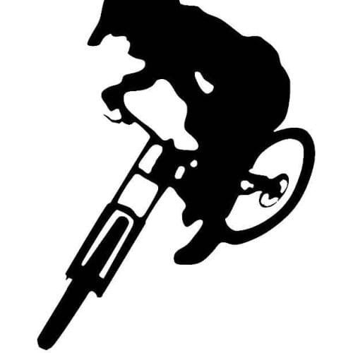 Applicable To All Kinds of Cars, Interesting Downhill Trail Decals, Mountain Bike Personality Stickers, Black/white 15*20cm