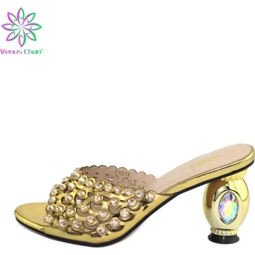 Sexy Slippers Women Summer Peep Toe High Heel Slippers Fashion Slip On Thin Heels Slides Ladies Party Shoes
