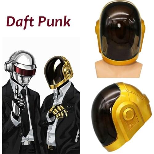 Xcostume Daft Punk Guy-Manuel Cosplay Mask Resin Full Head Helmet DJ Music Costume Props Halloween For Adults