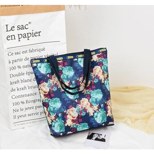 Women Original Floral Tote Bag Shoulder Bag Hiking Picnic Travel Beach Bag