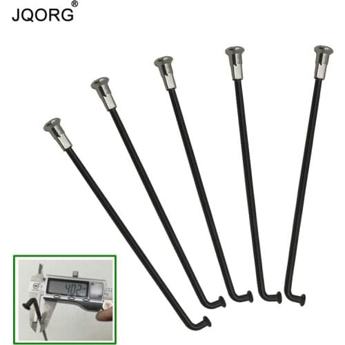20 Pieces One Lot 8 # Diameter 4.02 mm Spokes Material 304 Stainless Stee ED Black J-bend Motorcycle Spokes Length Customize