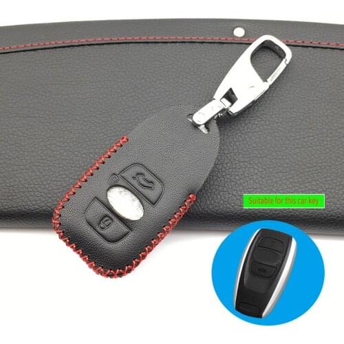 2018 Special offer genuine leather car cover case style key chain ring For Subaru BRZ XV Forester Legacy Outback car keys shell