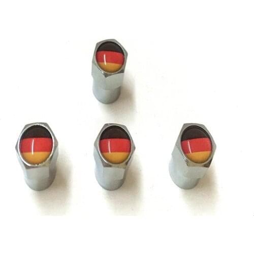 4pcs/lot Car Style Germany Flag Logo Tire Valve Cap Truck Motorcycle Bike Wheel Tire Valve Stem Cap For Cars
