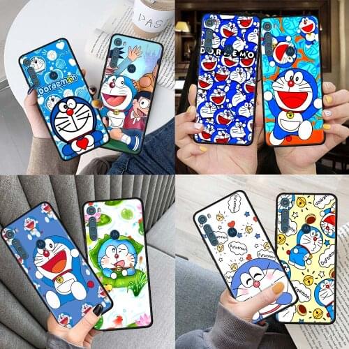 Phone Case for Motorola One Fusion G9 Play G8 Power Edge Plus G10 E6s G Stylus Tpu Soft Capa Cover Cute Kawaii Doraemon