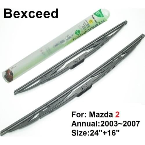 For Mazda 2 24"+16" Bexceed of Car windshield windscreen wiper blade 2003 2004 2005 2006 2007