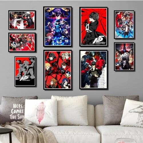 Perfect JL Persona 5 Video Game Poster Wall Art Picture Posters and Prints Painting Home Decor wall stickers