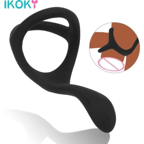 Cock Ring Adult Sex Toys for Men Delay Ejaculation Penis Rings Adult Products Stretchy Lock Ring Male Masturbator Soft Silicone