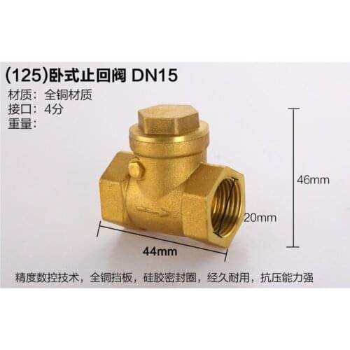 Brass 1/2" Female BSPP Thread Swing Check Valve