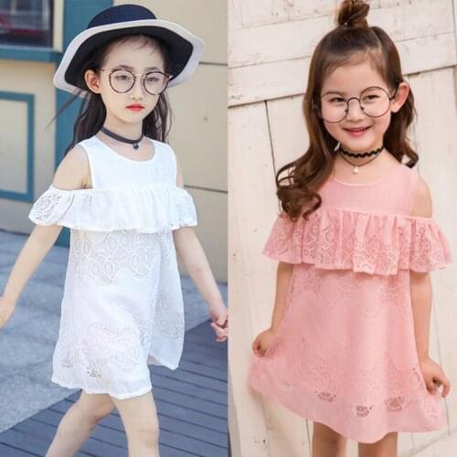 Summer Girls Lace Dresses Baby Girl Birthday Party Princess Dress For 2 3 4 5 6 yrs Kids Vestidos Childrens Clothing Beach Wear