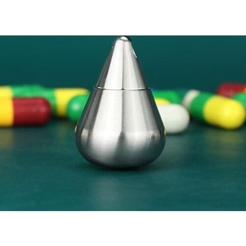 Mini Titanium Alloy Seal Bottle Waterproof Bottles Water Drop Shape Capsule Outdoor Camping EDC Tool Titanium Sealed camping
