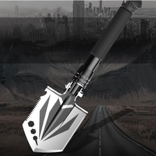 Multifunction Mini Outdoor Tools Tactical Engineer Shovel Gardening Vehicle Self-Defense Nail Wrench EDC Small Folding Shovel