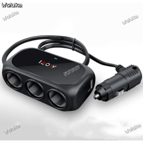 One-to-three multi-functional multi-purpose plug conversion fast charging car cigarette lighter CD50 Q06