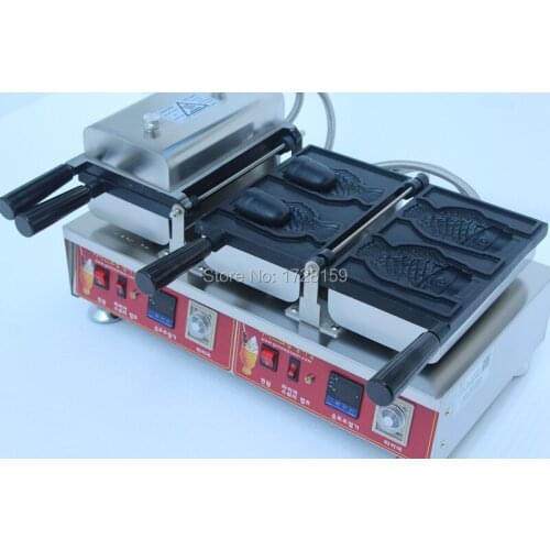 New taiyaki waffle maker, ice cream cone waffle maker,open mouth korean fish waffle