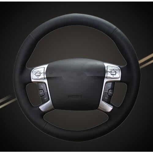 Car Braid On The Steering Wheel Cover for Ford Mondeo Mk4 2007-2012 S-Max 2008 Accessory Car-styling DIY Auto Braiding Covers