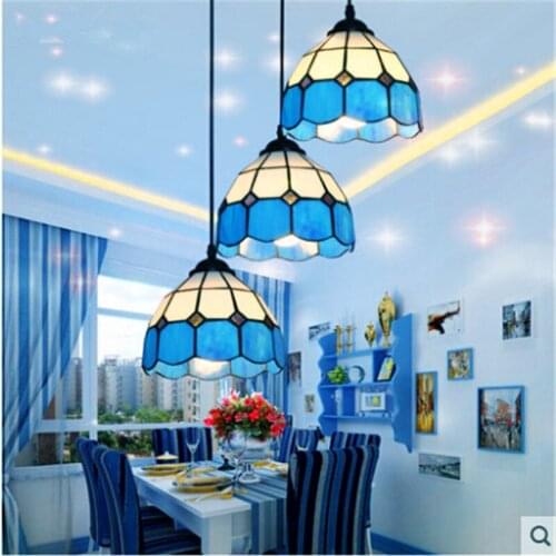 Mediterranean style restaurant pendant lights 3head European pastoral bar lamp LED lights weeding room pendant lamp modern DF88