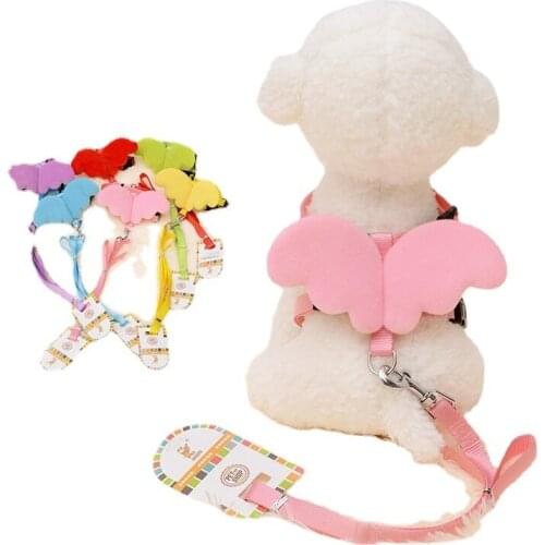 Breathable Polyester No Pull Dog Harness Vest Angle Wing Adjustable Pet Harness For Small Medium Dogs Cats