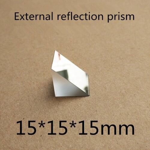 2pcs 15x15x15mm Right Angle K9 Triangular slop External Reflecting Prism Lens