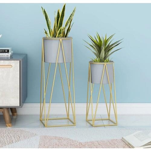 Nordic iron flower rack simple flower rack indoor living room balcony floor type storage rack green plant flower pot rack