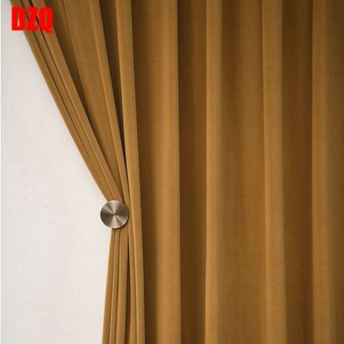 Modern NordicCurtains for Living dining room bedroom Light Luxury Bedroom Blackout Curtain Fabric Australian Wool Fleece Curtain