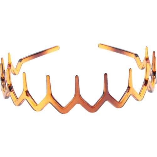 Sports Zig Zag Headband Toothed Alice Hair Head Band for Mens Women Girls Boys