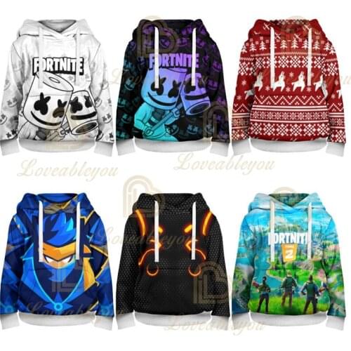 Fortnite Victory Royal 6 To 19 Years Kids Hero Sweatshirt Battle Royale 3D Hoodie Boys Girls Cartoon Tops Teen Clothes