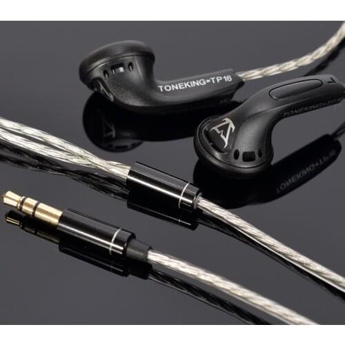 TONEKING TP16 32ohms 3.5mm In Ear Earphong Flat Head Plug Earbud Earphone DYI HIFI Bass Headset