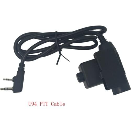 U94 PTT Cable for Z Tactical Bowman Elite II HD01 HD02 HD03 Radio Headset Earpiece for Kenwood BaoFeng UV-5R UV-82 GT-3 CB Radio